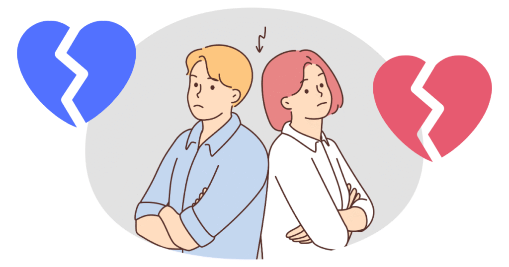 破局する男女